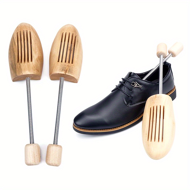 Shoe Tree Cedar - 調整可能な杉材シューキーパー2個セット、旅行や日常の保管に最適な臭い防止、湿気除去、靴の形を整える効果があります。
