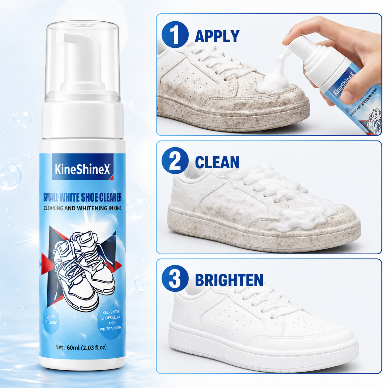 ギヘン靴クリーナーキット、水を使わない泡状靴クリーナー、靴ブ - Sneaker Care のレビューと価格
