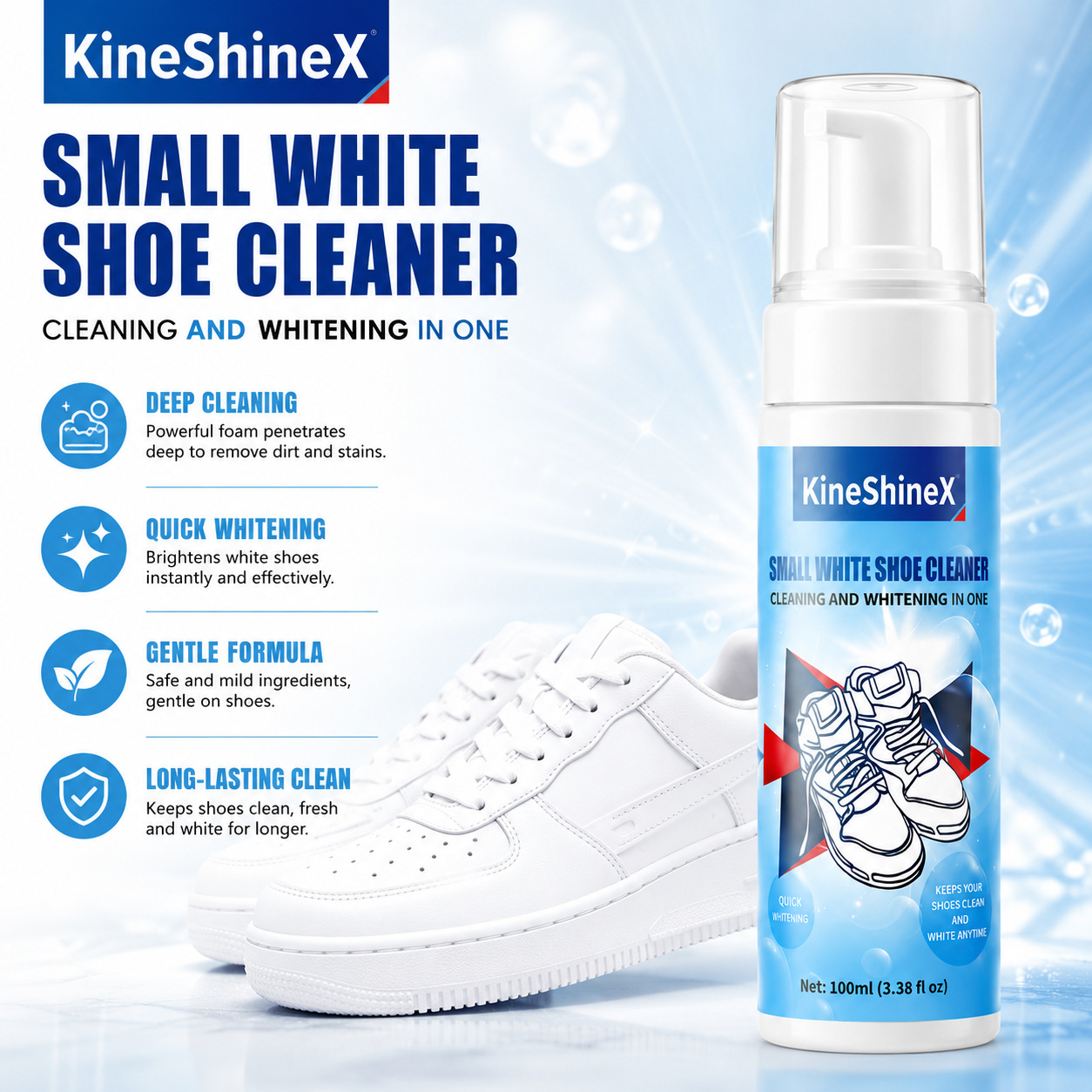 ギヘン靴クリーナーキット、水を使わない泡状靴クリーナー、靴ブ - Sneaker Care のレビューと価格