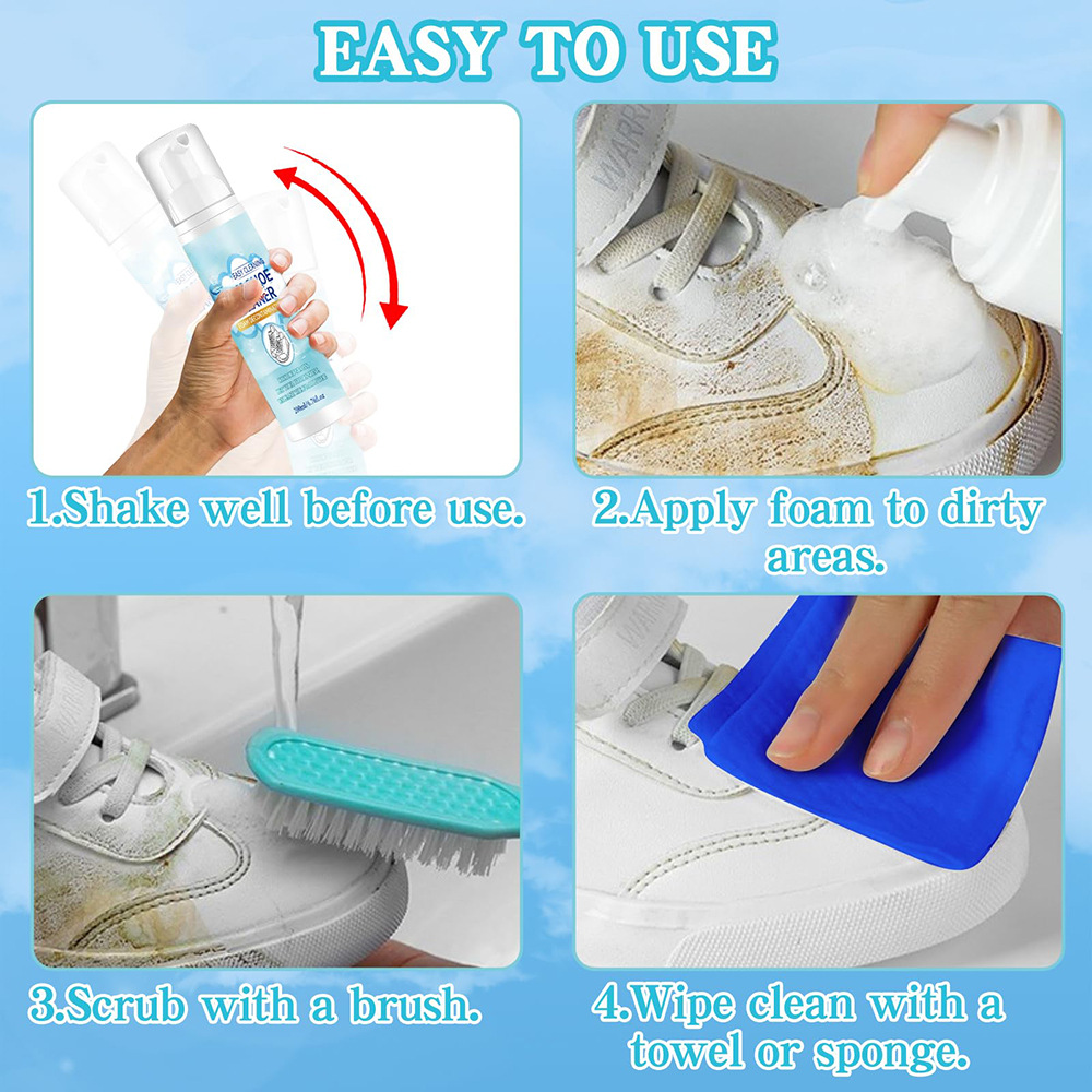 靴クリーニングキット、スニーカークリーナー、汚れや汚れを除去 - Sneaker Care Spray のレビューと価格